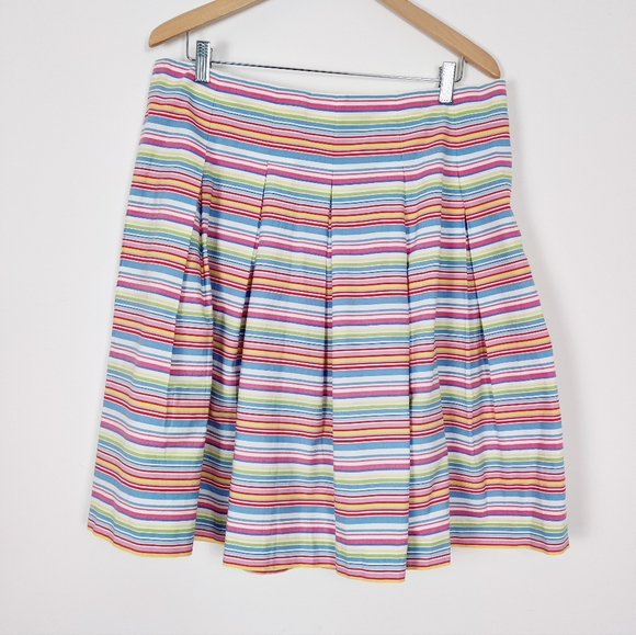 Talbots Dresses & Skirts - Talbot's Women's Tailored Striped Mini Skirt Multicolor Size Large Cotton
